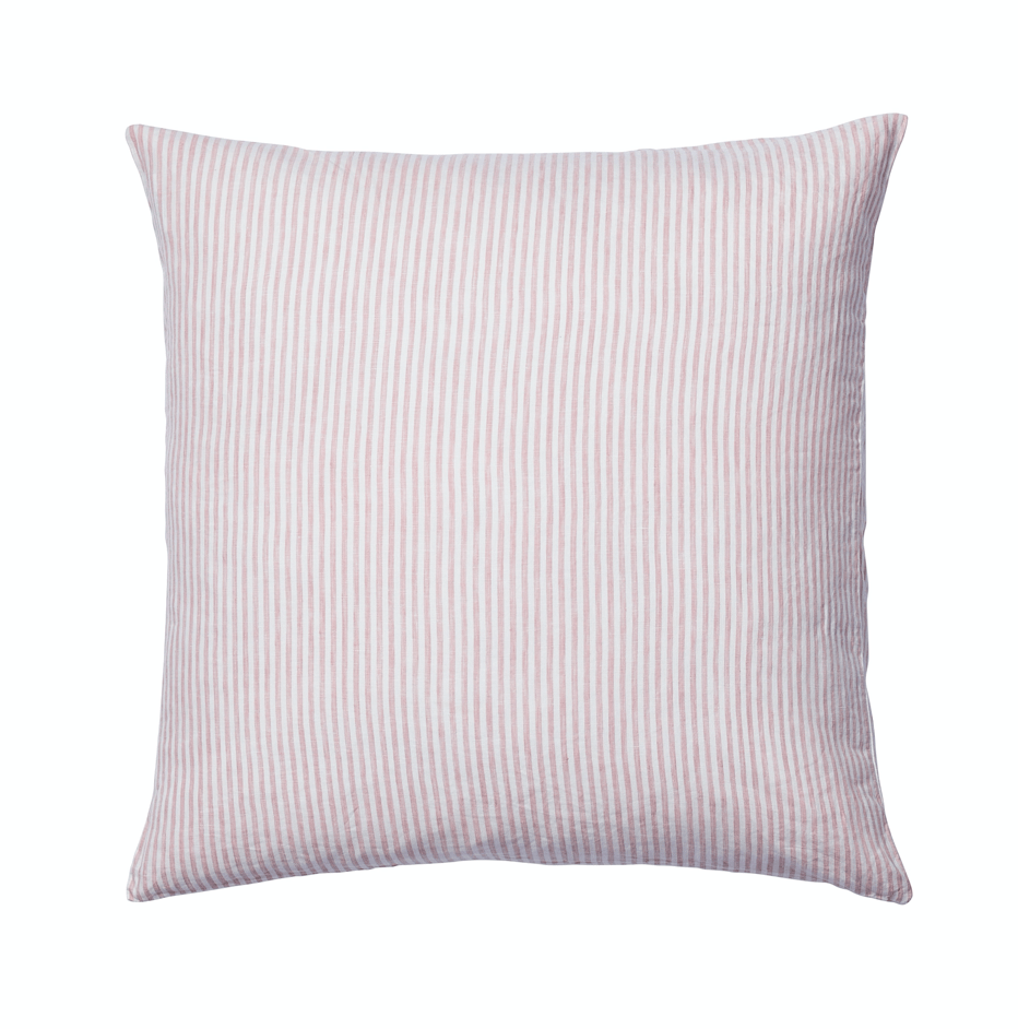 Pink Stripes – Linen Euro Pillowcase Set