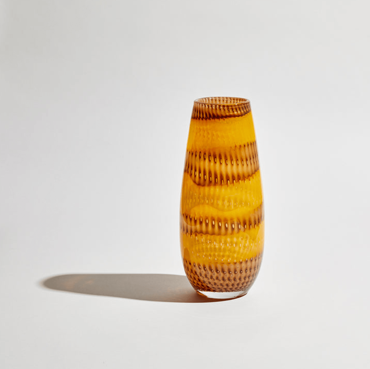 Weave Medium Vase - Amber