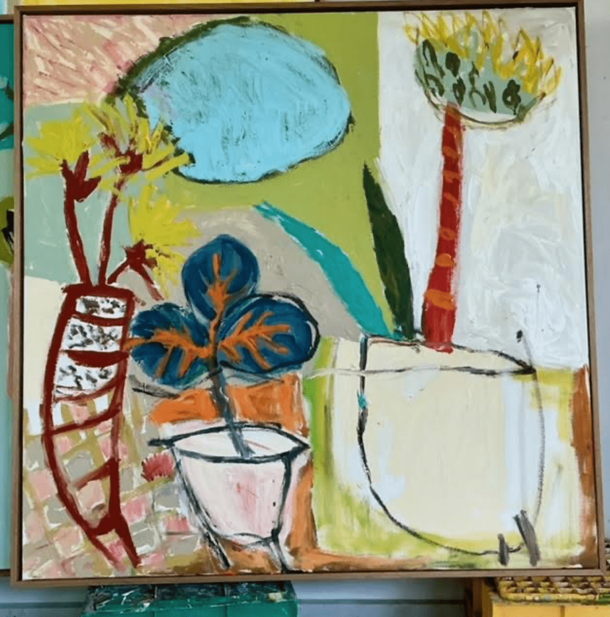 Still Life And Blue Thought Bubble - Original Art
