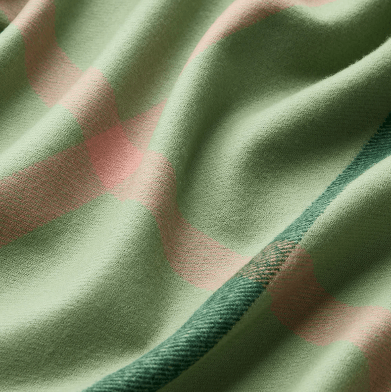 Summer Plaid Throw in Acacia Green
