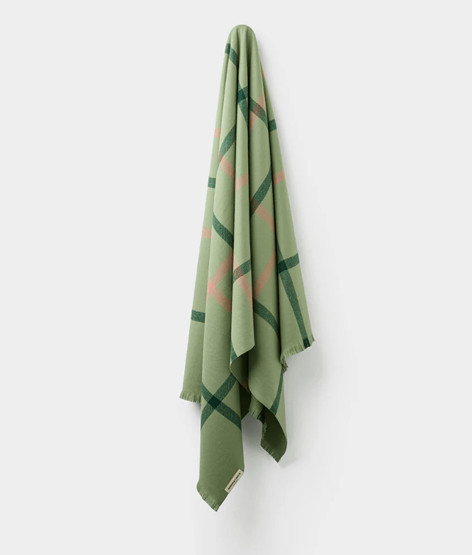 Summer Plaid Throw in Acacia Green