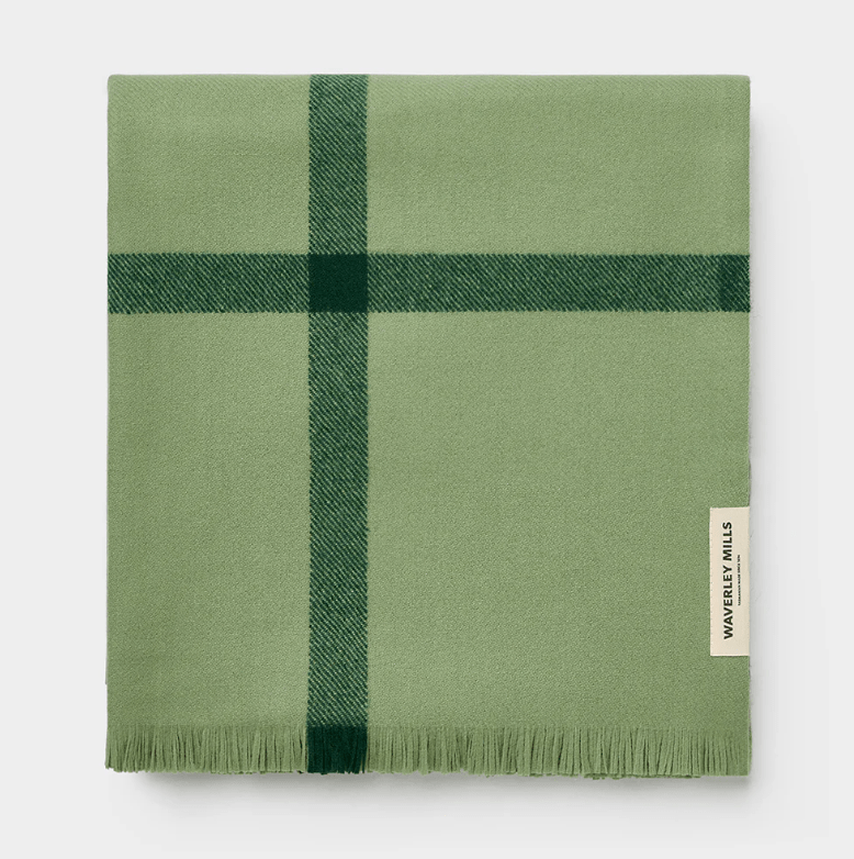 Summer Plaid Throw in Acacia Green