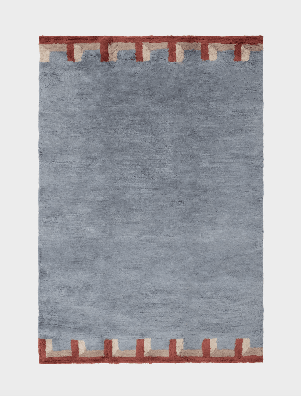Stillwater Silver Blue Washable Wool Fine Cut Pile Rug