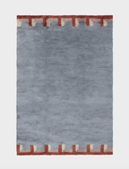 Stillwater Silver Blue Washable Wool Fine Cut Pile Rug