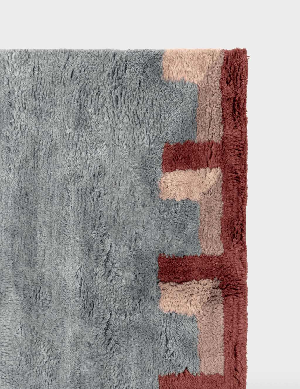 Stillwater Silver Blue Washable Wool Fine Cut Pile Rug