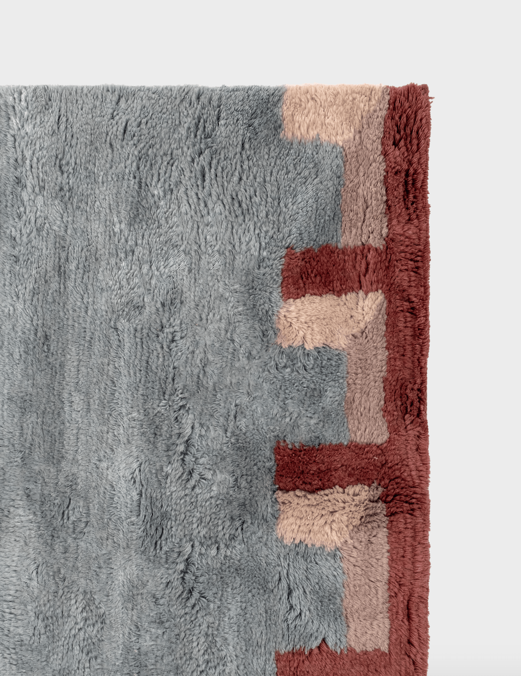 Stillwater Silver Blue Washable Wool Fine Cut Pile Rug