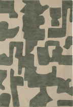 Tarkine Green Washable Organic Cotton Cut Pile Rug