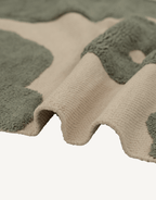 Tarkine Green Washable Organic Cotton Cut Pile Rug