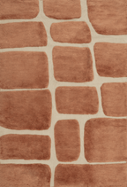 Ember Rust Washable Wool Fine Cut Pile Rug