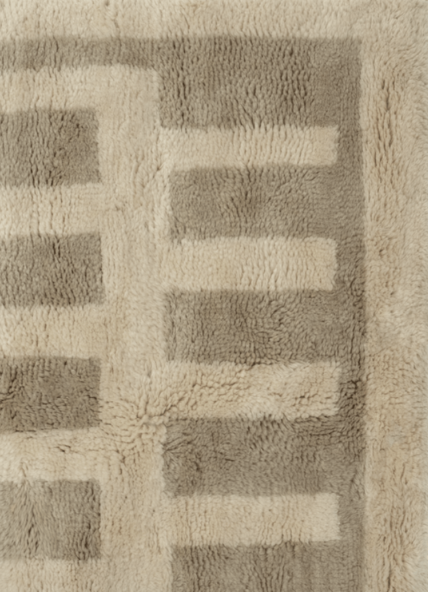 Tasman Neutral Washable Wool Fine Cut Pile Rug