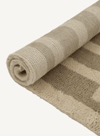 Tasman Neutral Washable Wool Fine Cut Pile Rug