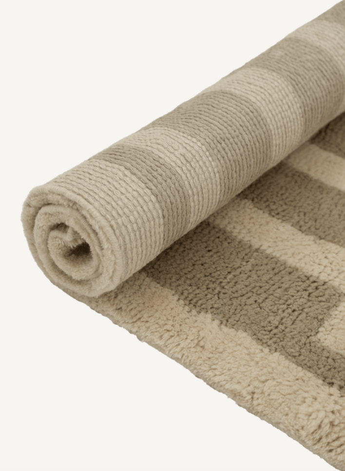 Tasman Neutral Washable Wool Fine Cut Pile Rug