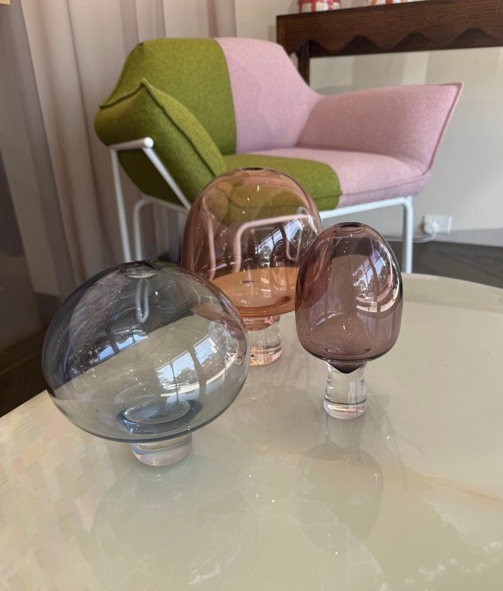 Yumemiru Glass Vessel Medium - Rose Pink