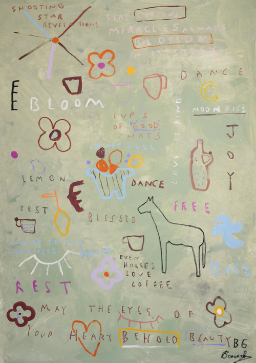 Even Horses Love Coffee - Open Edition Print