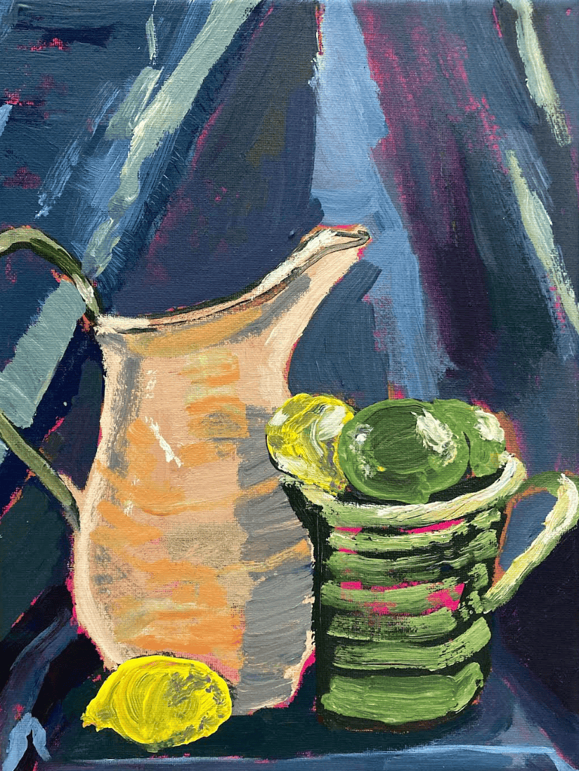 Lime And Jug - Original Art-Original Art-Linzie Joanne-Greenhouse Interiors Pty Ltd