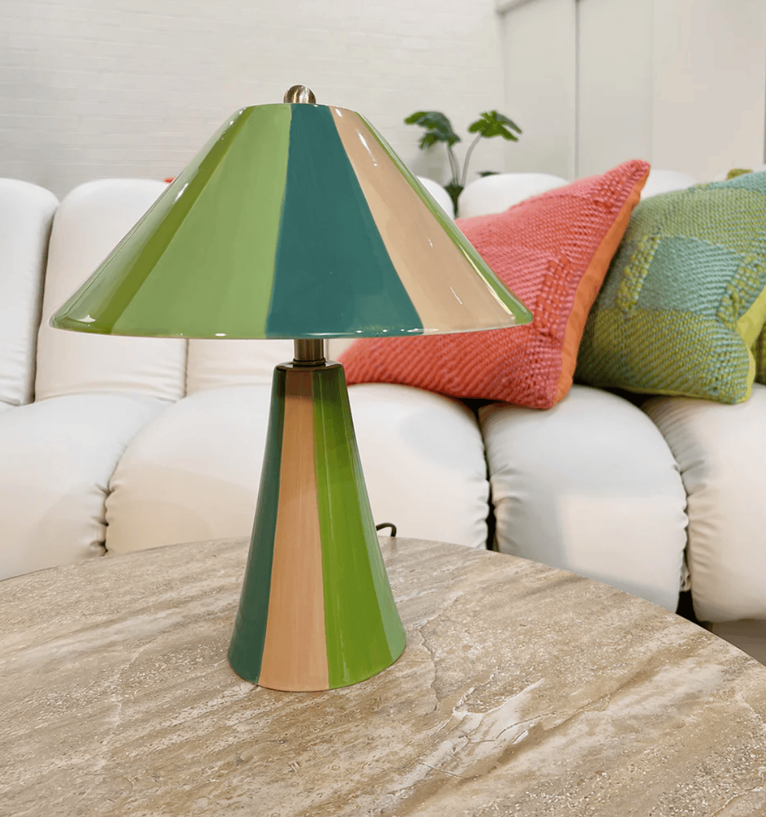 Salvador Green Table Lamp-Lamps-KAS-Greenhouse Interiors Pty Ltd