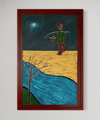 Fisherman - Original Art-Original Art-Georgie Damm-Greenhouse Interiors Pty Ltd