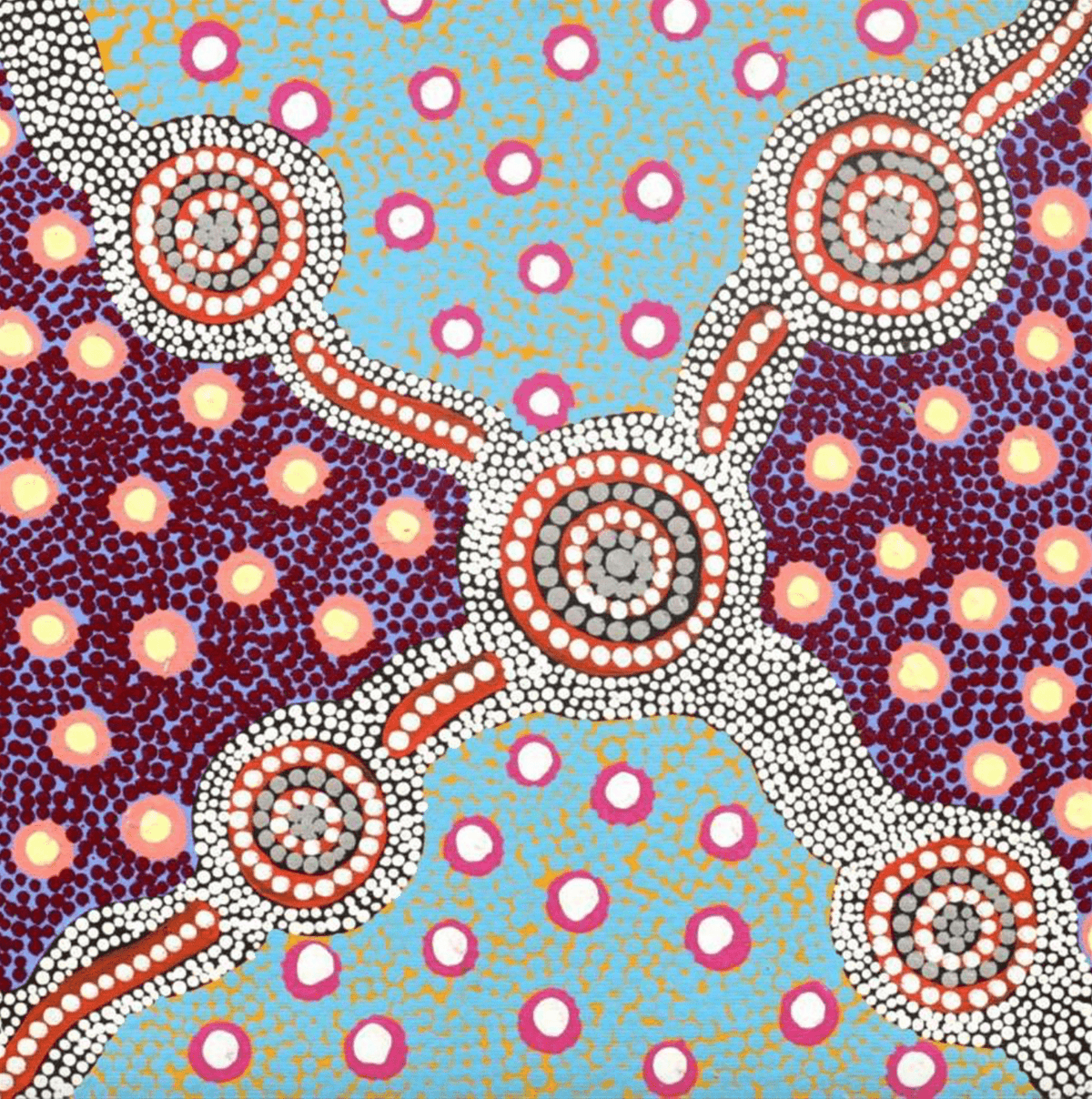 Ngapa Jukurrpa (Water Dreaming) - Puyurru - Original Art