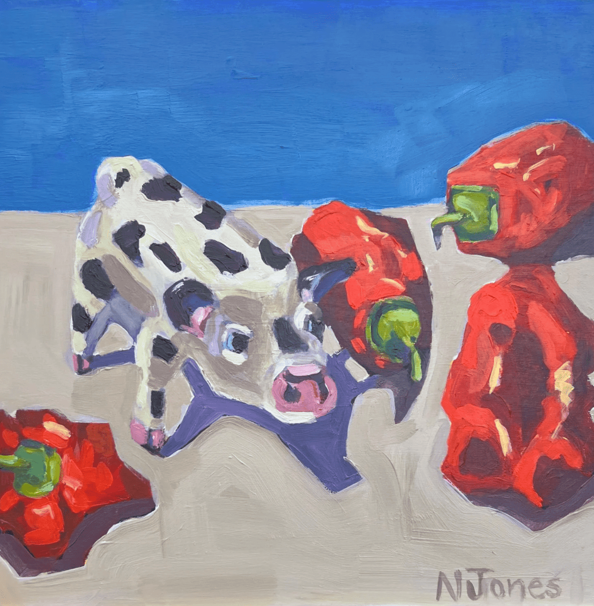 Spotty Pig &amp; Habaneros - Original Art