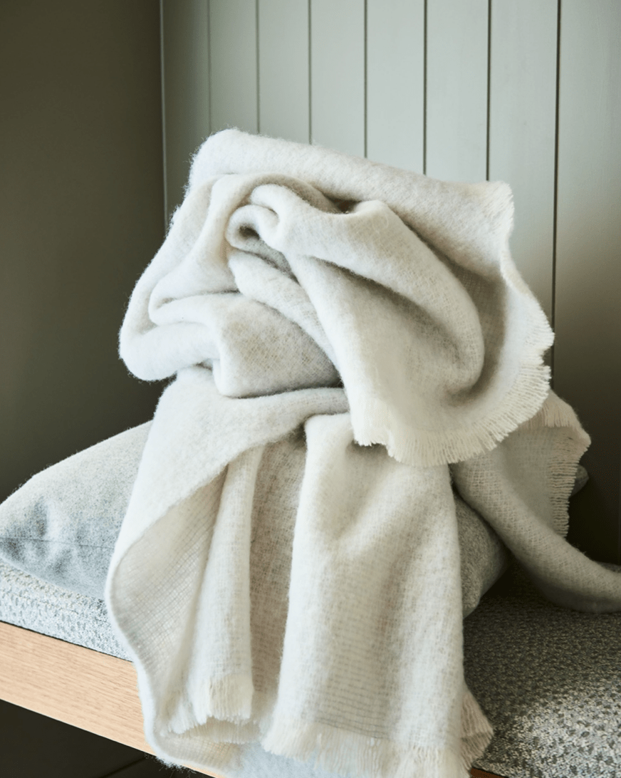 Alpaca Throw - Oyster