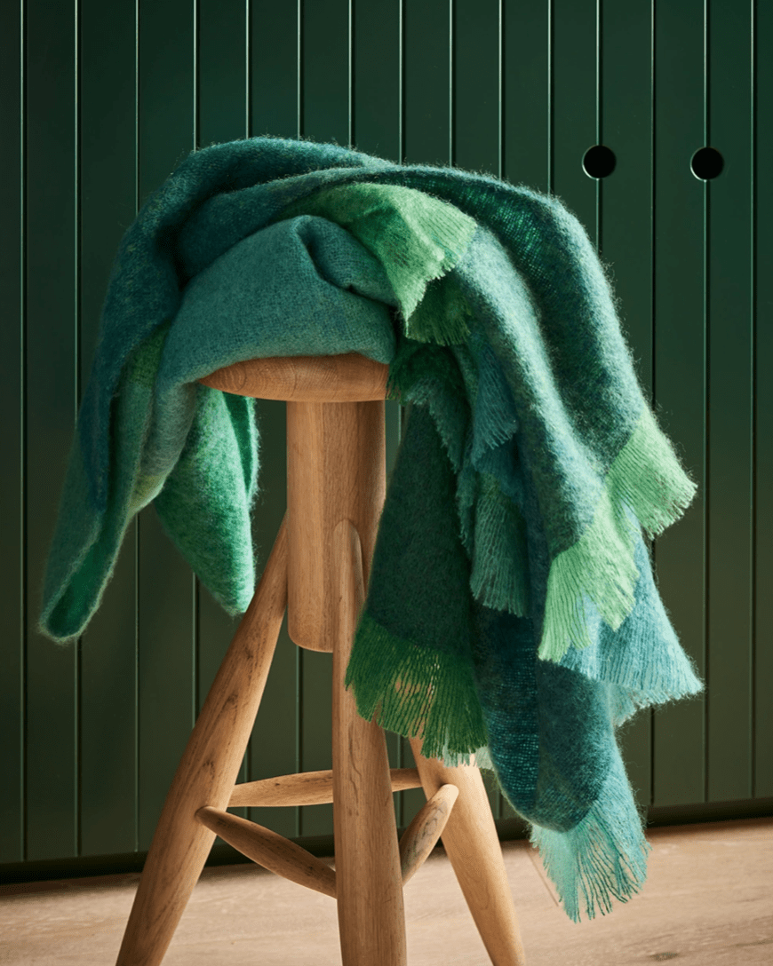 Mohair Throw - Emerald