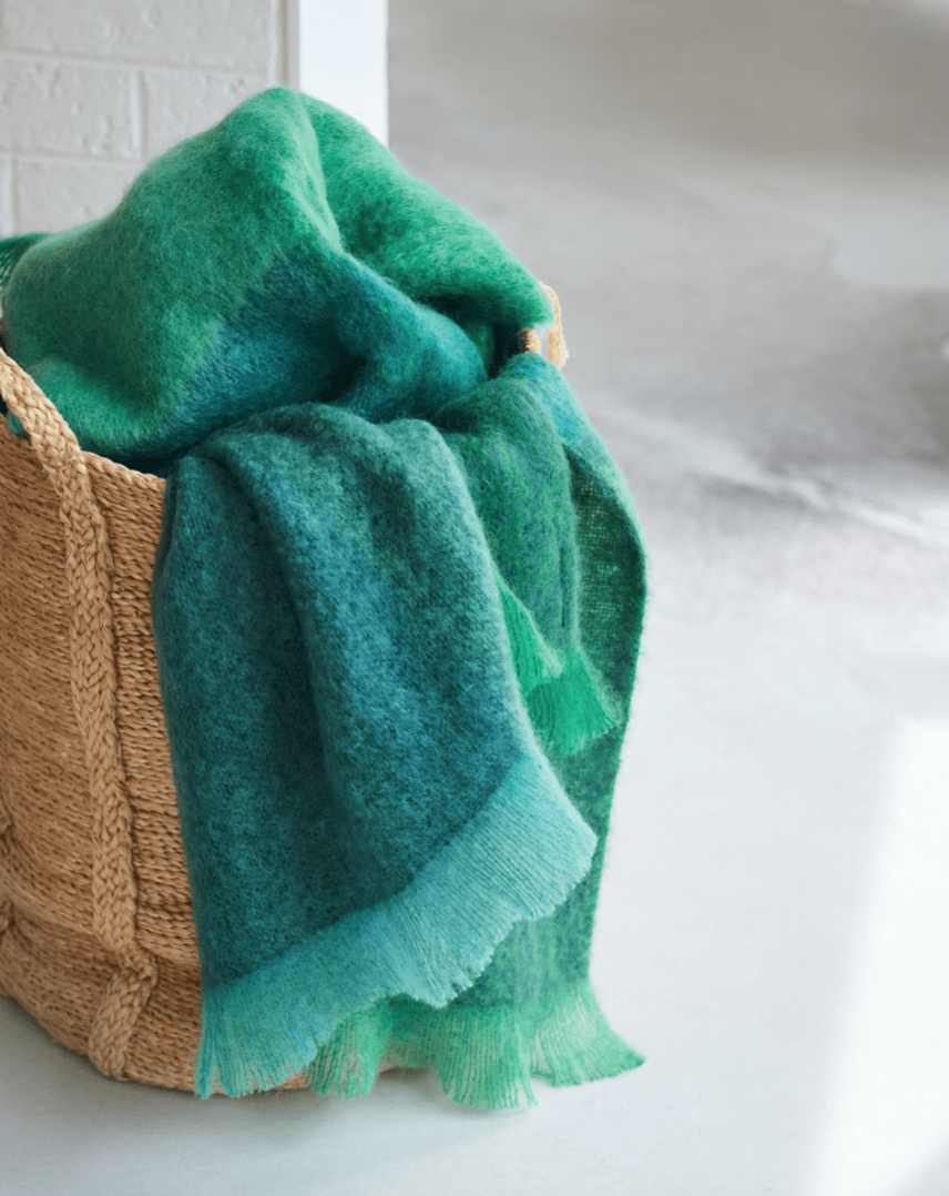 Mohair Throw - Emerald