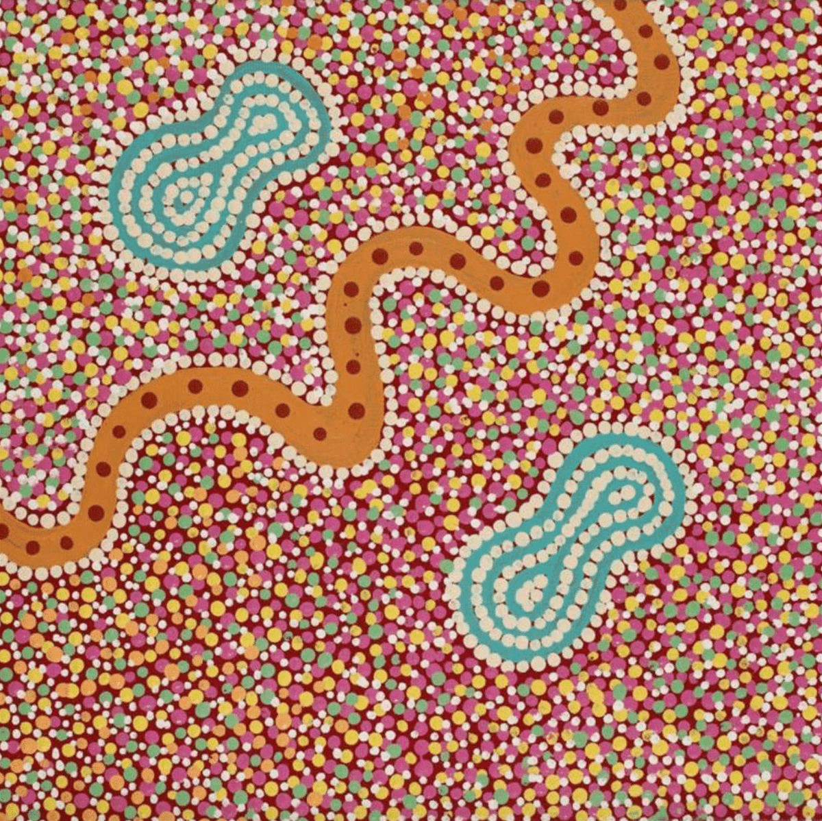 Warna Jukurrpa (Snake Dreaming) (30 x 30cm) - Original Art