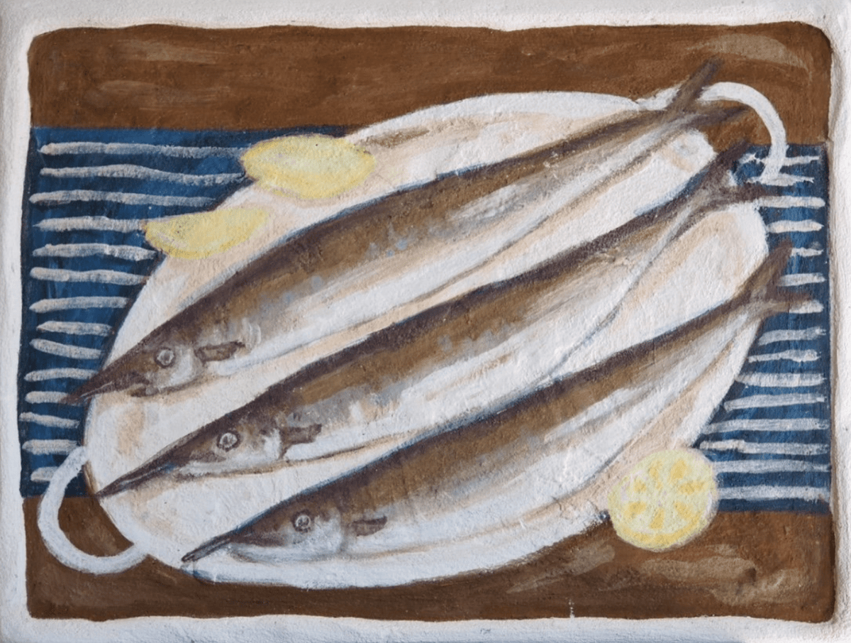 Garfish Platter - Original Art