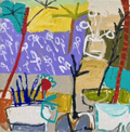 House Plants, Snake Lilly and Beach Views - Original Art-Original Art-Margie Delahunty Spencer-Greenhouse Interiors Pty Ltd