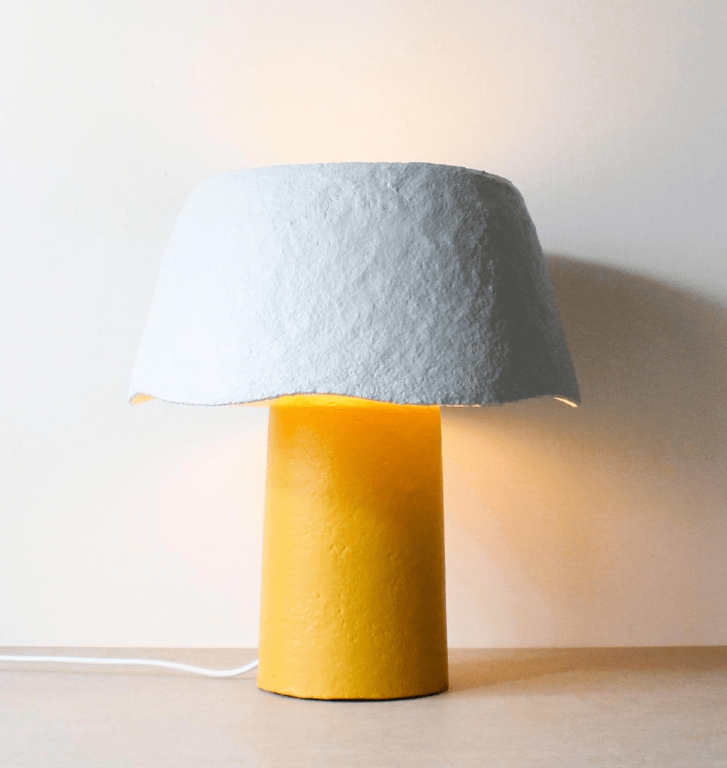 Two Tone Table Lamp - Mustard / Pale Blue
