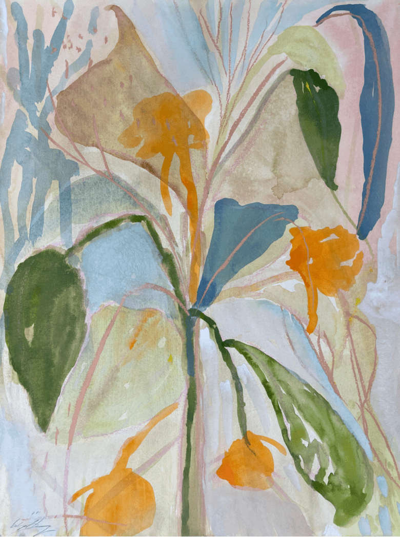 Orange Blossom Still Life - Original Art