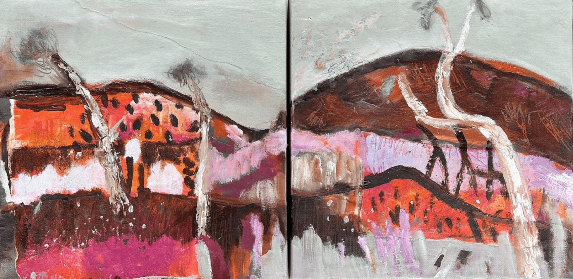 Watching Over Country (Diptych) - Original Art