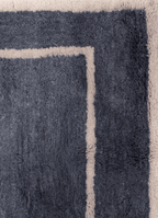 Tempest Steel Blue Washable Wool Fine Cut Pile Rug