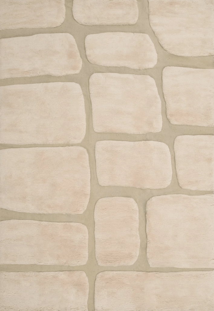 Ember Neutral Washable Wool Fine Cut Pile Rug