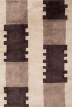 Quoin Brown Washable Wool Fine Cut Pile Rug