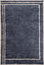 Tempest Steel Blue Washable Wool Fine Cut Pile Rug