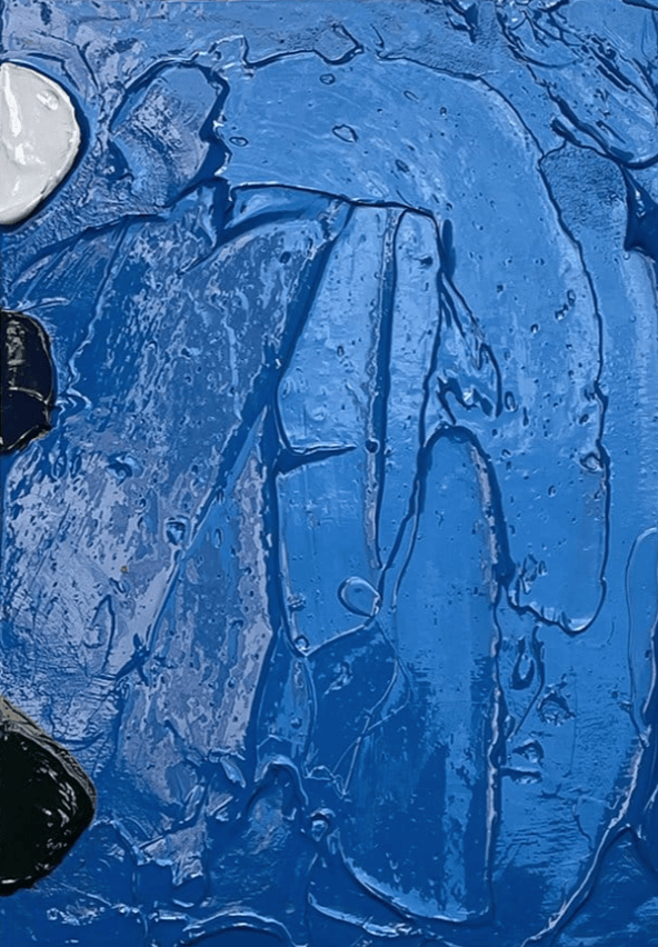 Blue Dot Impasto - Original Art