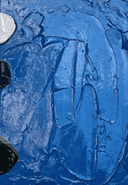 Blue Dot Impasto - Original Art