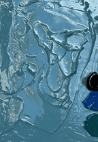 Light Blue Dot Impasto - Original Art