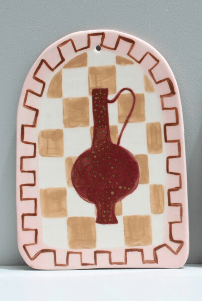 Art Tile - Burgundy Vessel