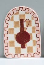 Art Tile - Burgundy Vessel
