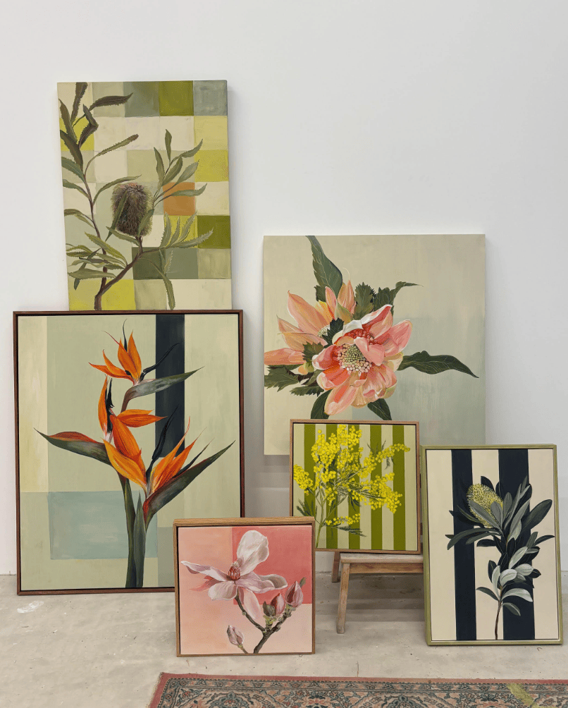 Blush Magnolia Study - Original Art-Original Art-Nay Bellamy-Greenhouse Interiors Pty Ltd