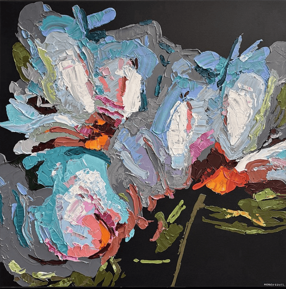 Nightshade Blooms - Original Art-Original Art-Nancy Cover-Greenhouse Interiors Pty Ltd