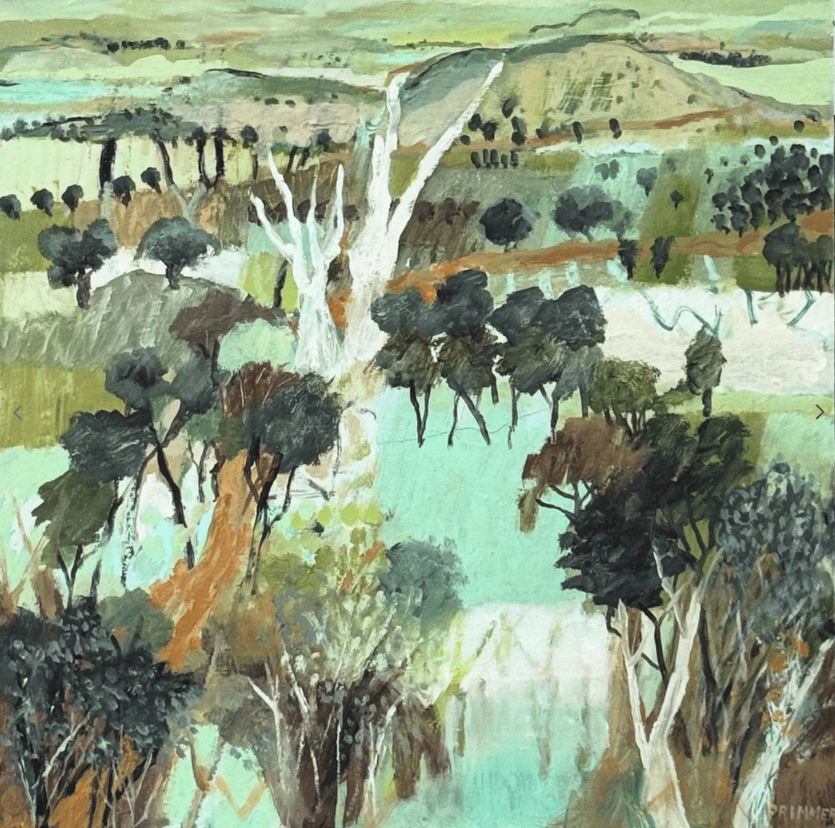 Early Morning, Peppercorn Creek - Original Painting-Original Art-Elizabeth Primmer-Greenhouse Interiors Pty Ltd