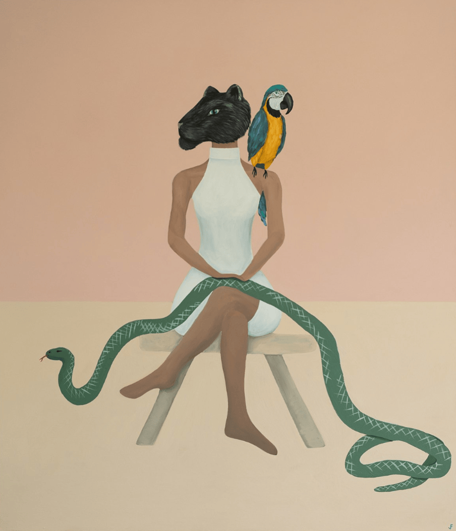 A Parrot's Song - Original Artwork-Original Art-Jasmine Forcadilla-Greenhouse Interiors Pty Ltd