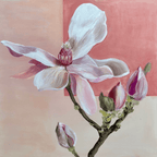 Blush Magnolia Study - Original Art-Original Art-Nay Bellamy-Greenhouse Interiors Pty Ltd