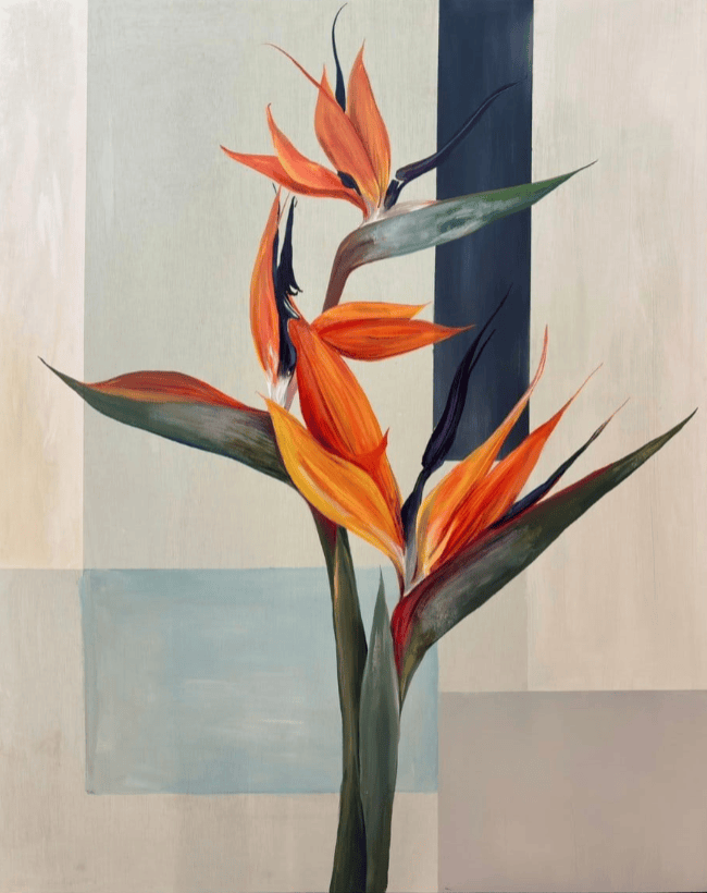 Bird Of Paradise In Blue - Original Art-Original Art-Nay Bellamy-Greenhouse Interiors Pty Ltd