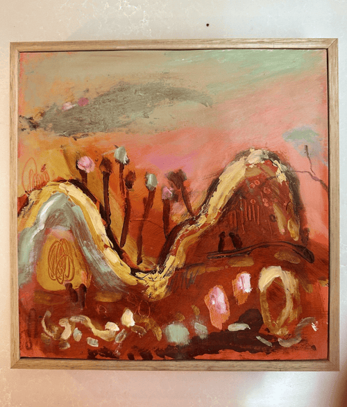 Pink Hills 3 - Original Art-Original Art-Ann Rayment-Greenhouse Interiors Pty Ltd