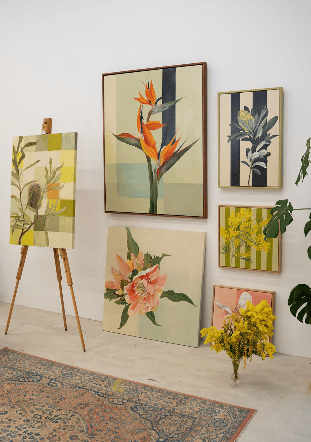 Bird Of Paradise In Blue - Original Art-Original Art-Nay Bellamy-Greenhouse Interiors Pty Ltd