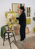 Banksia In Patchwork Light - Original Art-Original Art-Nay Bellamy-Greenhouse Interiors Pty Ltd